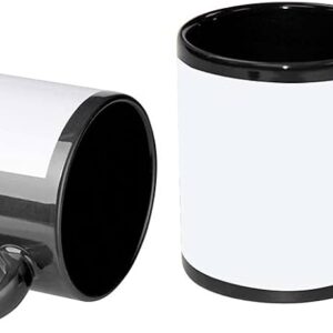 black & white printed mug